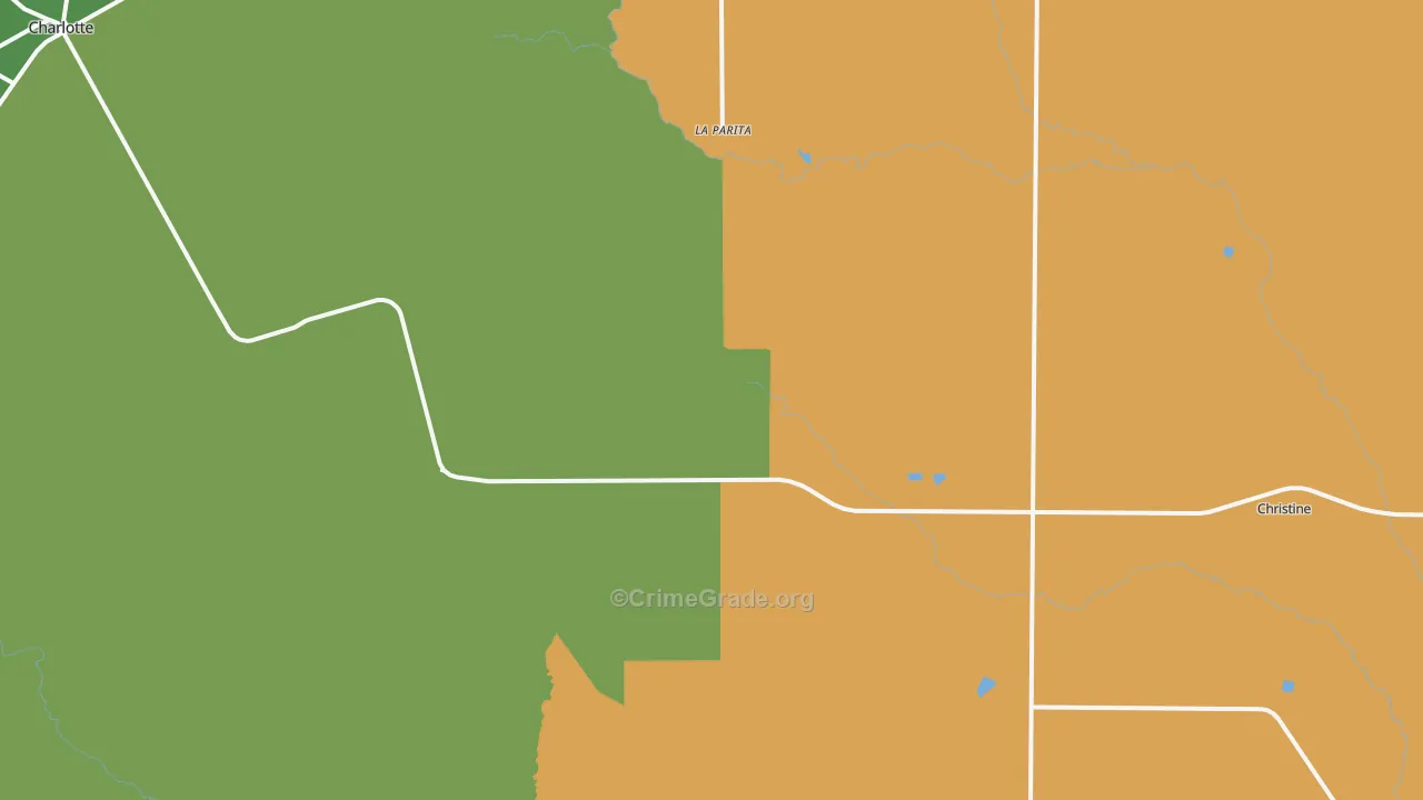 Hindes, TX Map of Robbery Rates
