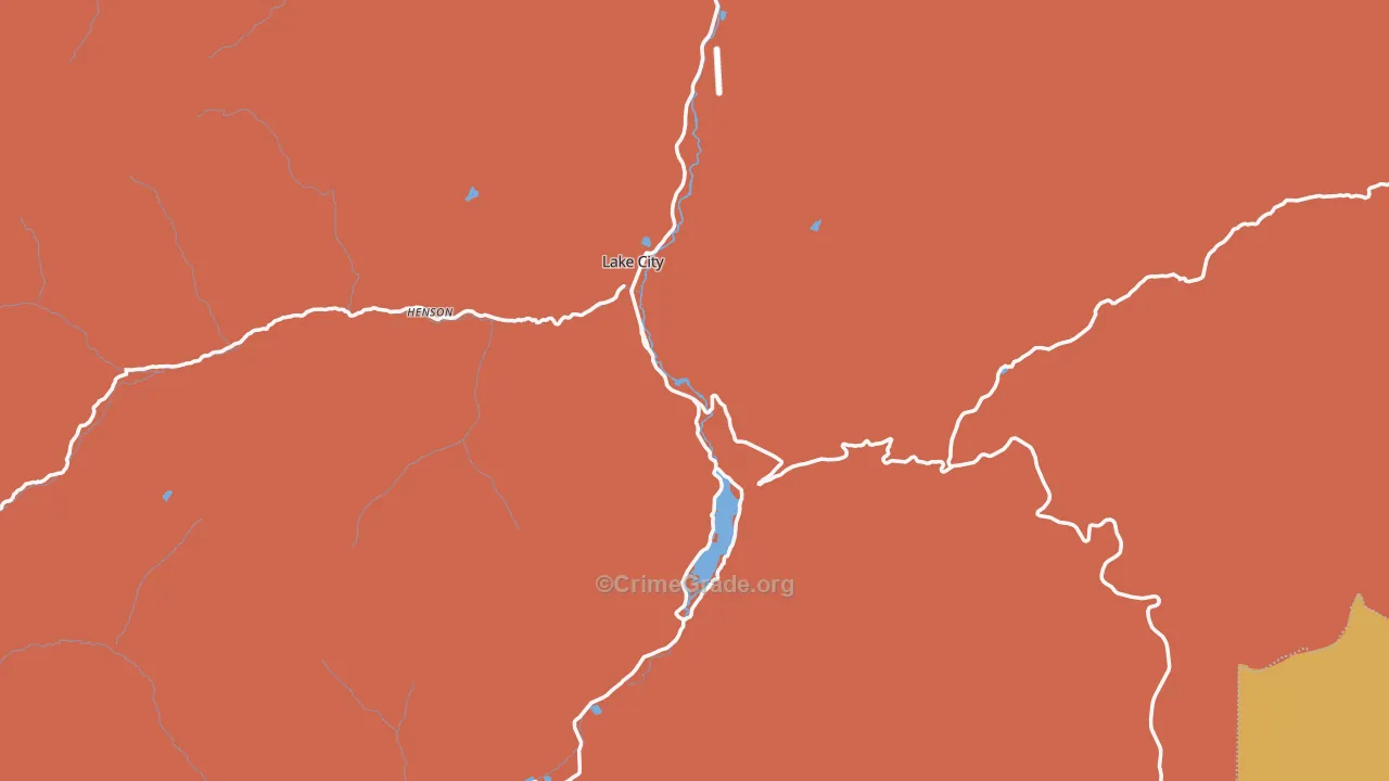 Hinsdale County, CO Map of Robbery Rates