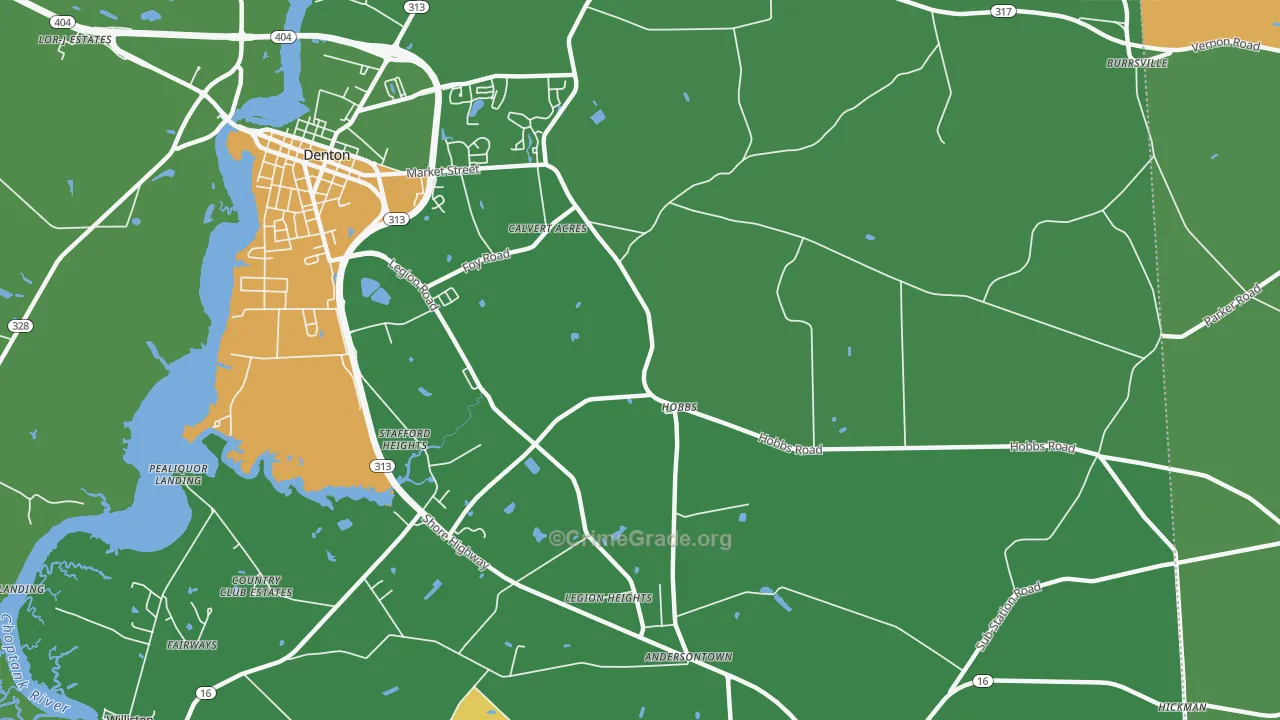 Hobbs, MD Map of Robbery Rates