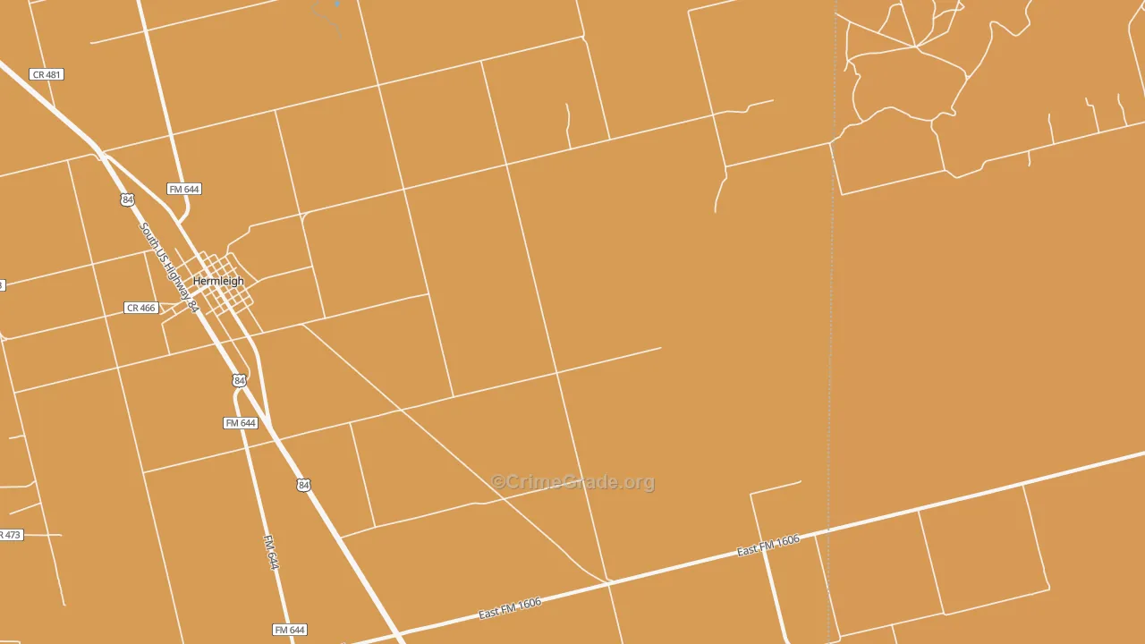 Hobbs, TX Map of Robbery Rates