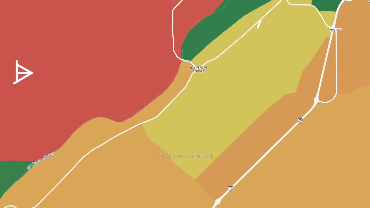 Hodge, CA Map of Robbery Rates