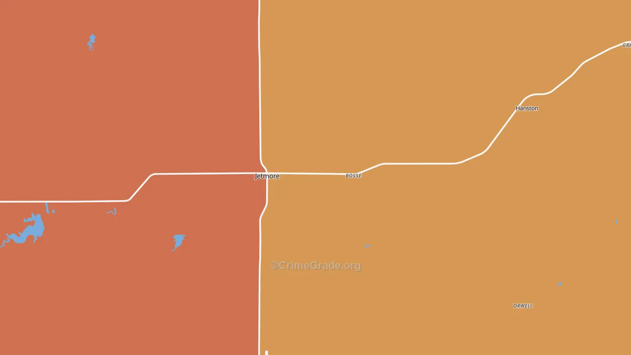 Hodgeman County, KS Map of Robbery Rates