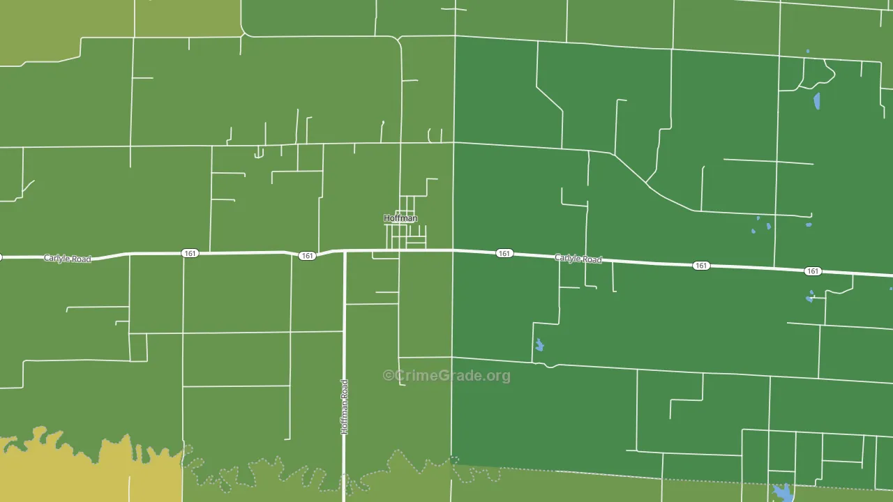 Hoffman, IL Map of Robbery Rates