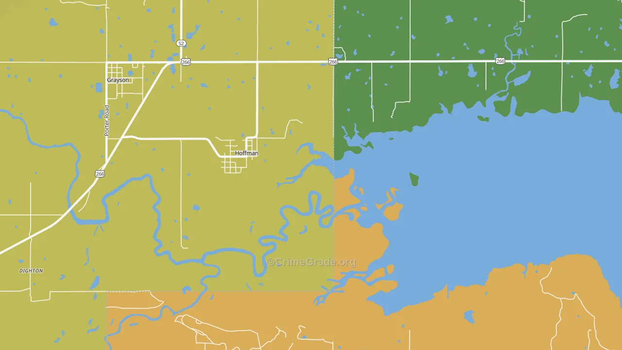 Hoffman, OK Map of Robbery Rates