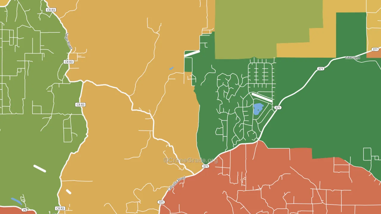 Holcomb Village, CA Map of Robbery Rates
