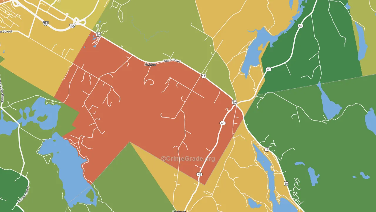 Holden, ME Map of Robbery Rates
