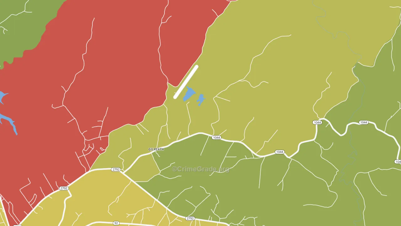 Hollyhill, KY Map of Robbery Rates