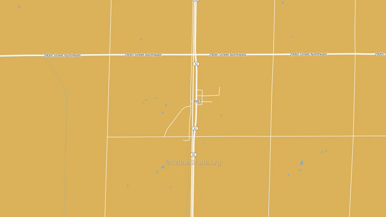 Holt, MN Map of Robbery Rates