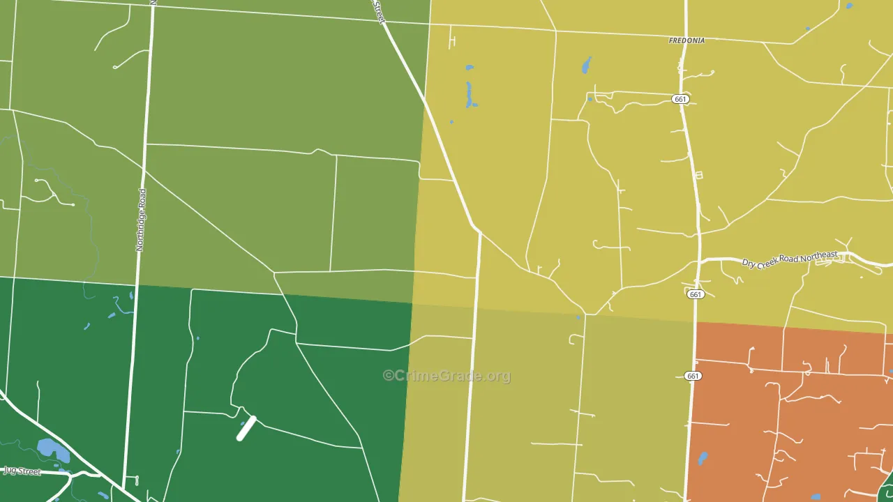 Homer, OH Map of Robbery Rates