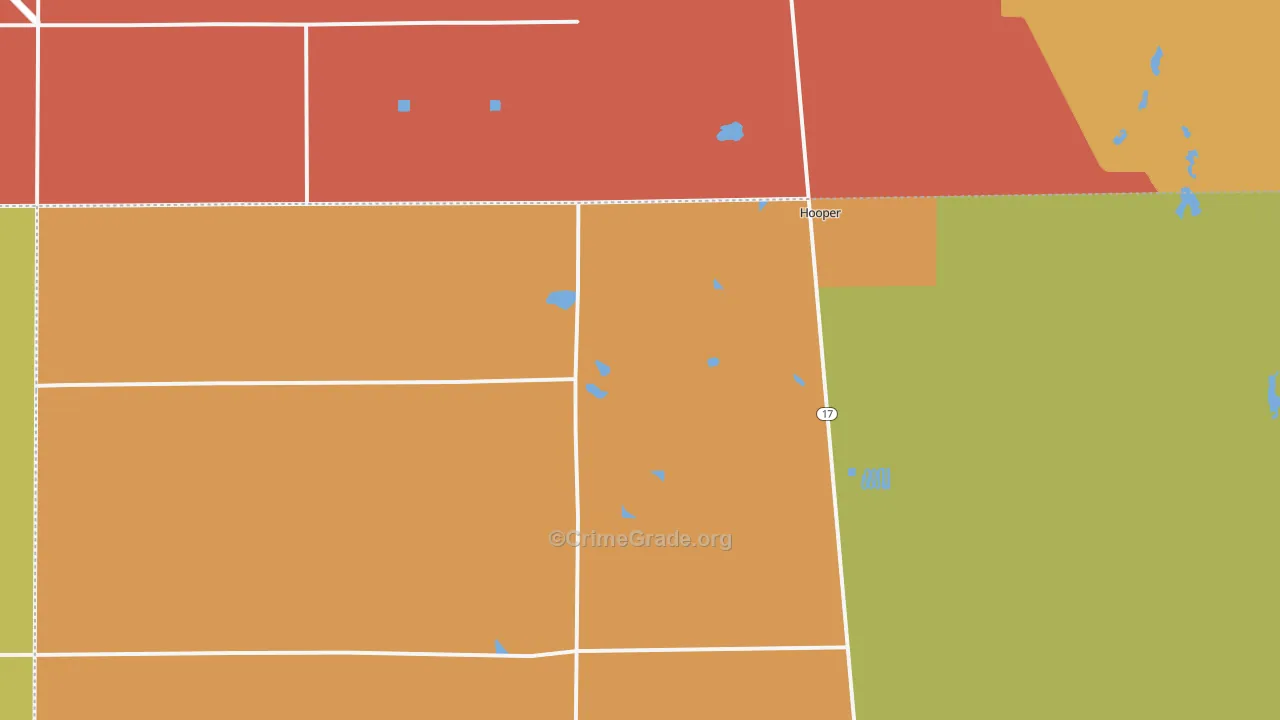 Hooper, CO Map of Robbery Rates