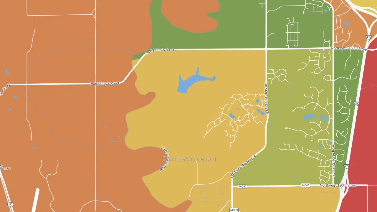 Hoover, MO Map of Robbery Rates