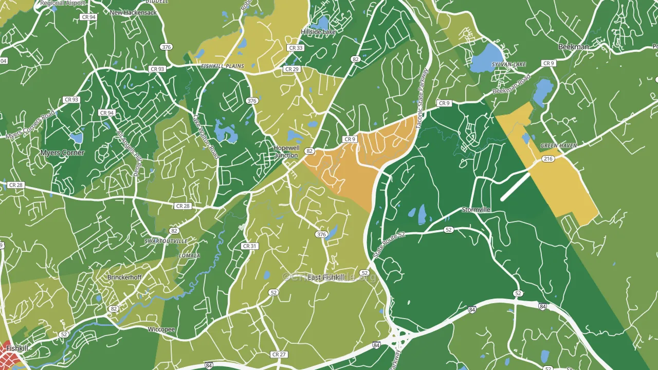 Hopewell Junction, NY Map of Robbery Rates