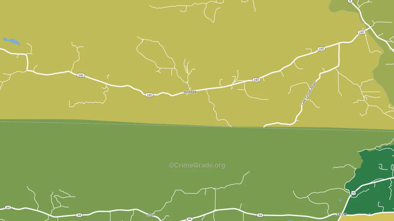 Hopper, AR Map of Robbery Rates