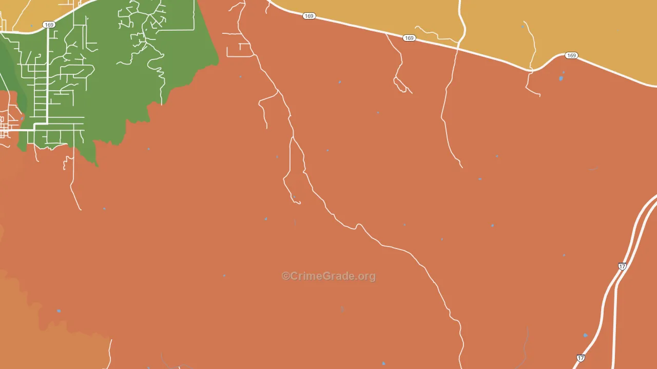Horse Thief, AZ Map of Robbery Rates