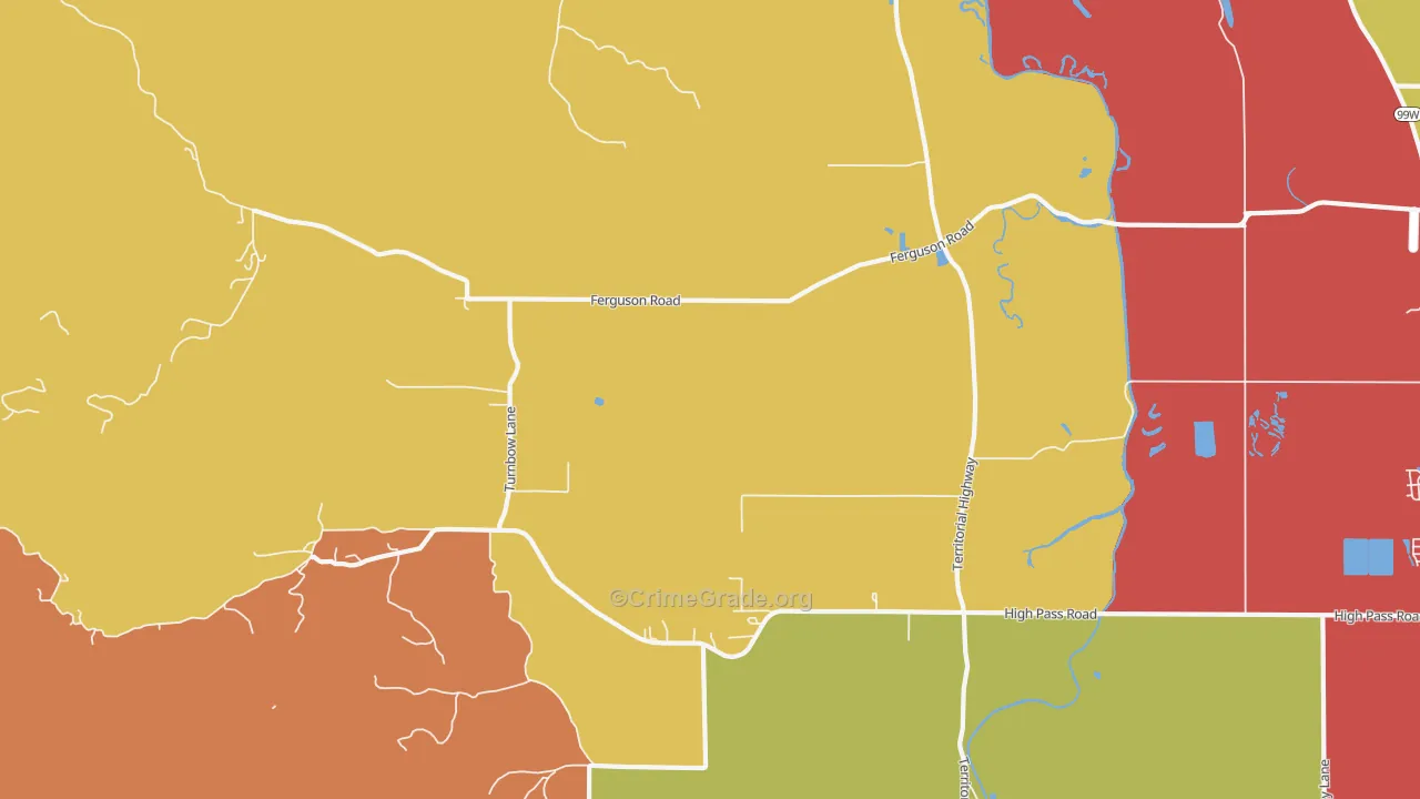 Horton, OR Map of Robbery Rates