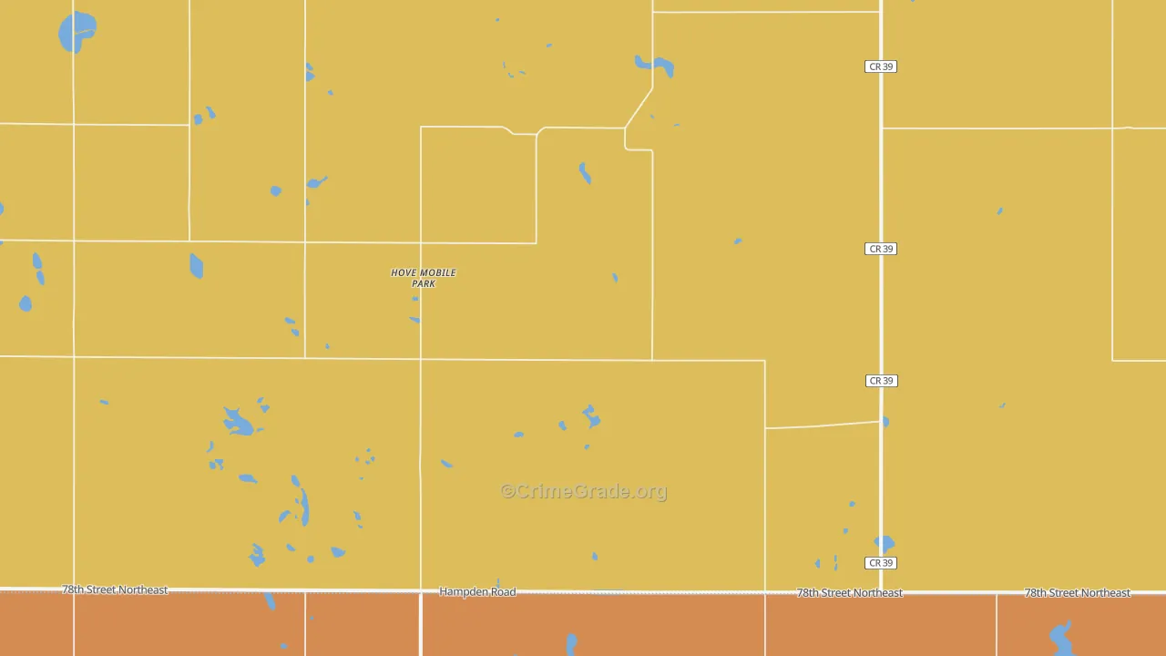 Hove Mobile Park, ND Map of Robbery Rates