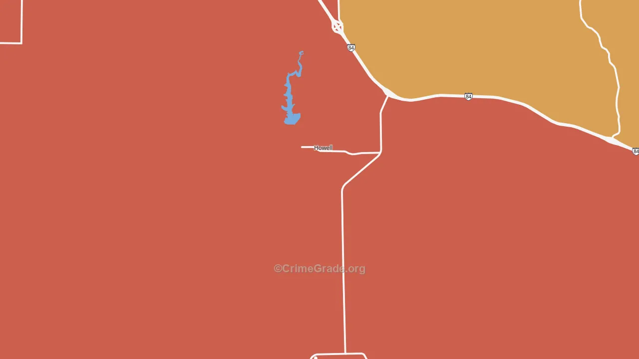 Howell, UT Map of Robbery Rates