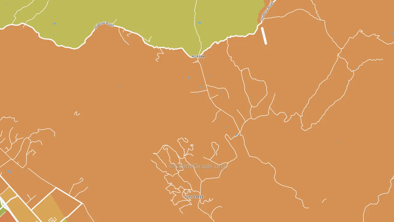 Huasna, CA Map of Robbery Rates