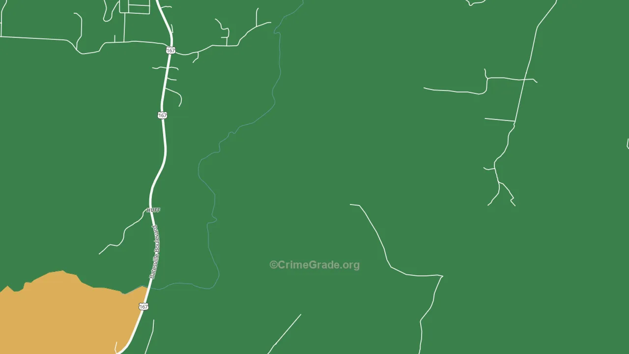 Huff, AR Map of Robbery Rates