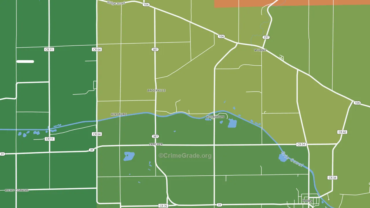 Hulberton, NY Map of Robbery Rates