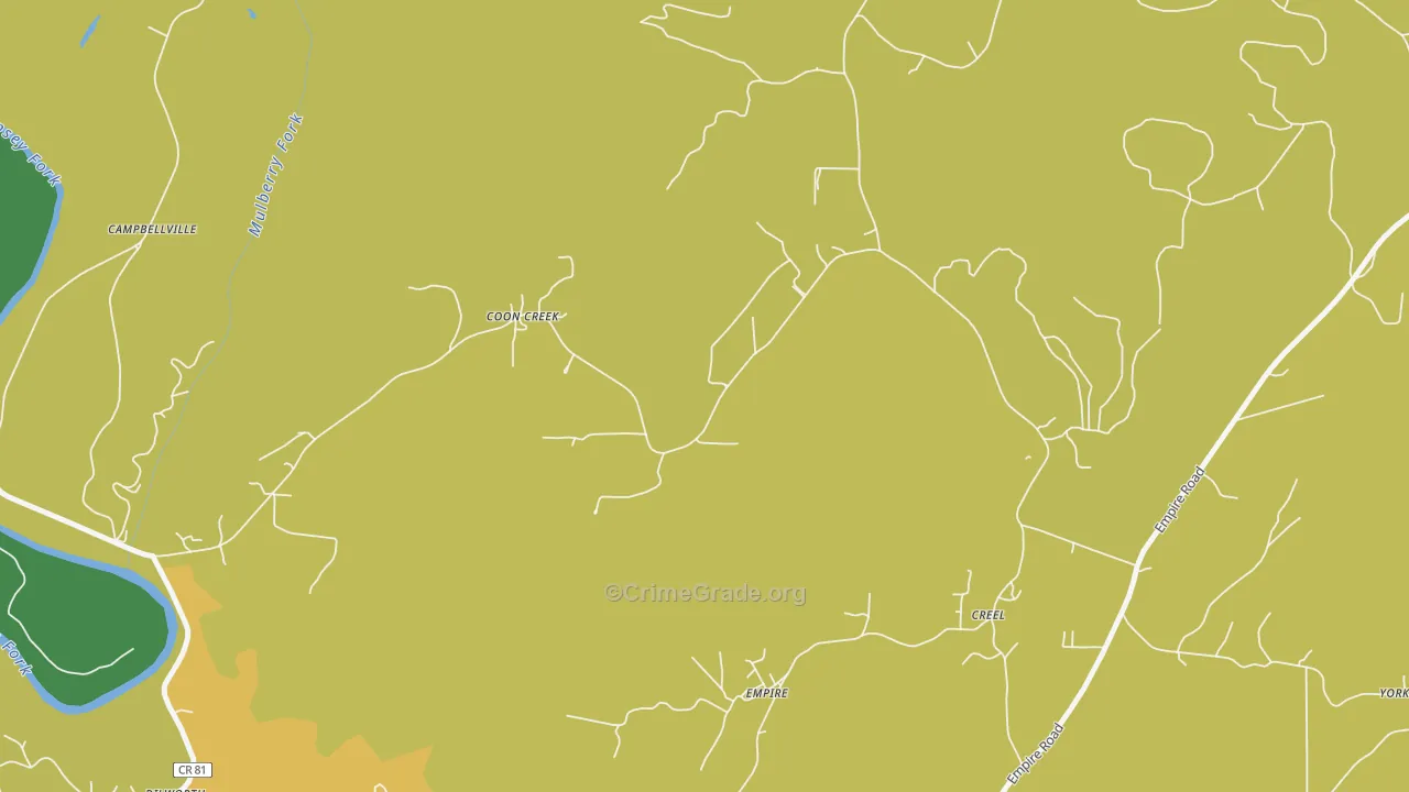 Hull, AL Map of Robbery Rates