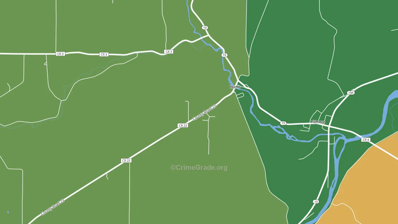 Hume, NY Map of Robbery Rates