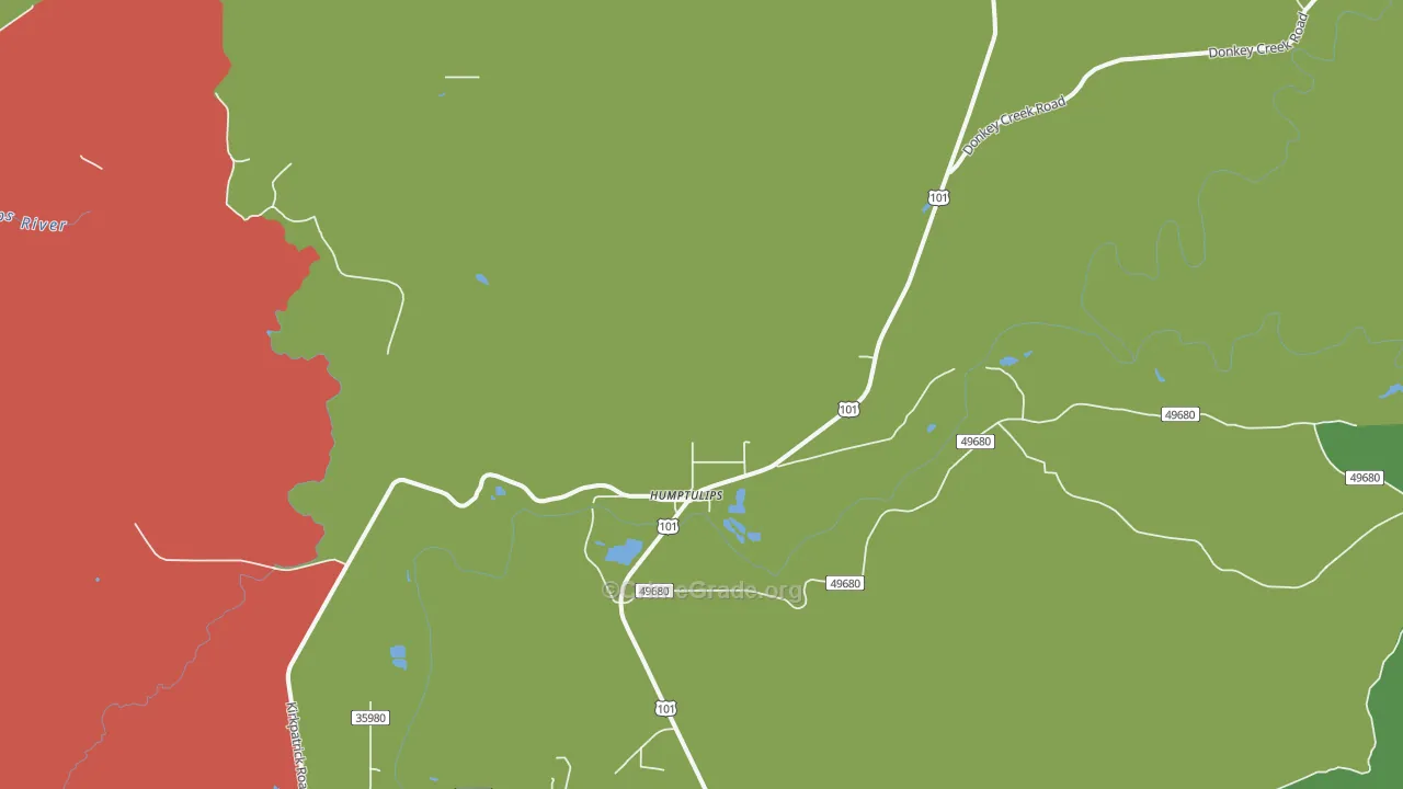 Humptulips, WA Map of Robbery Rates