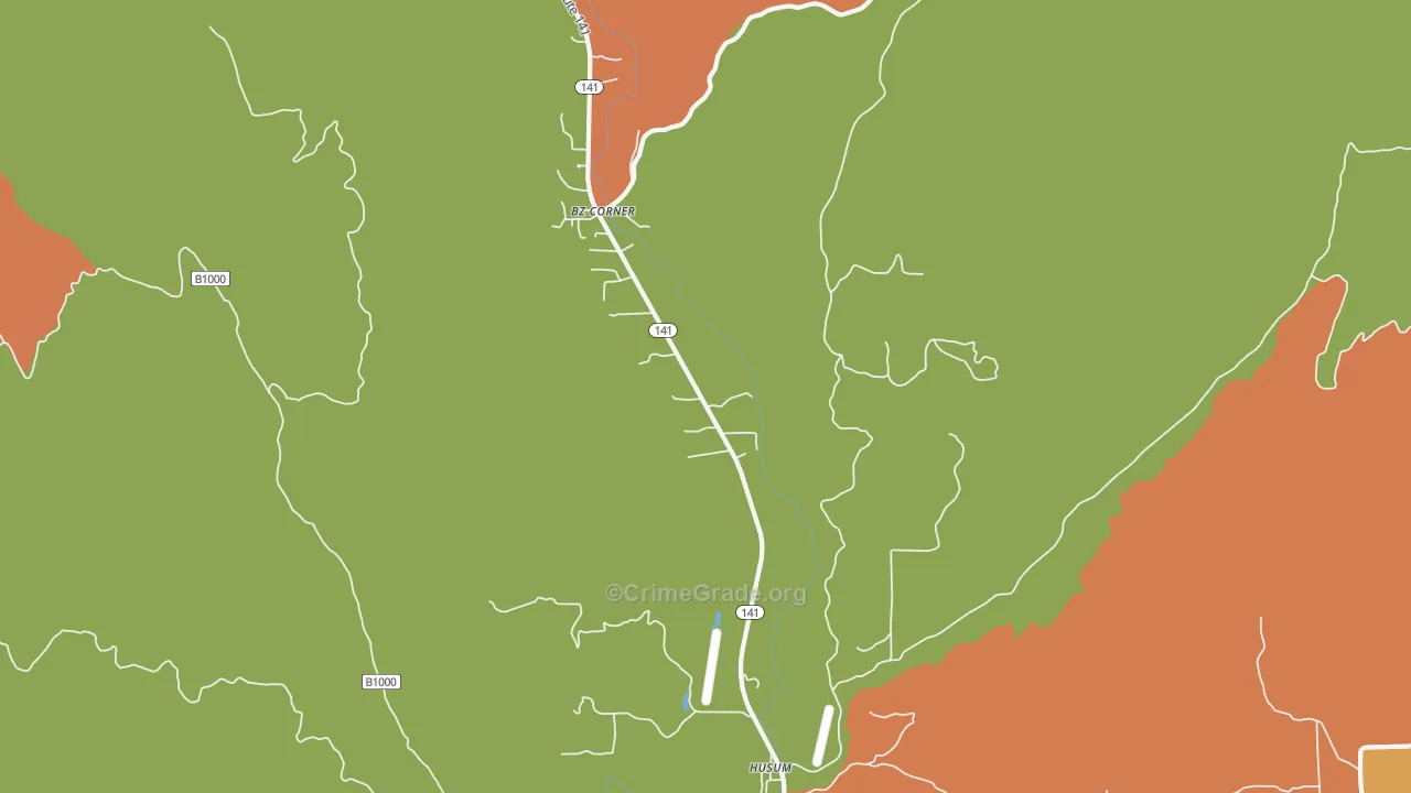 Husum, WA Map of Robbery Rates