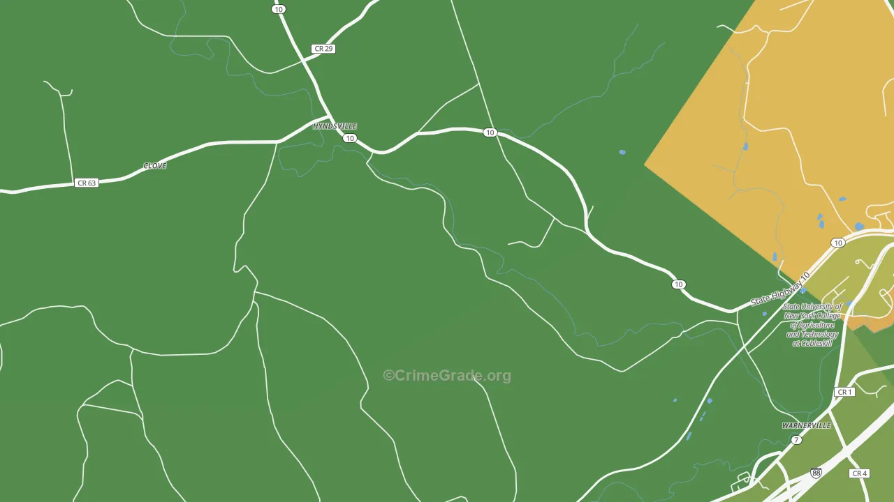 Hyndsville, NY Map of Robbery Rates