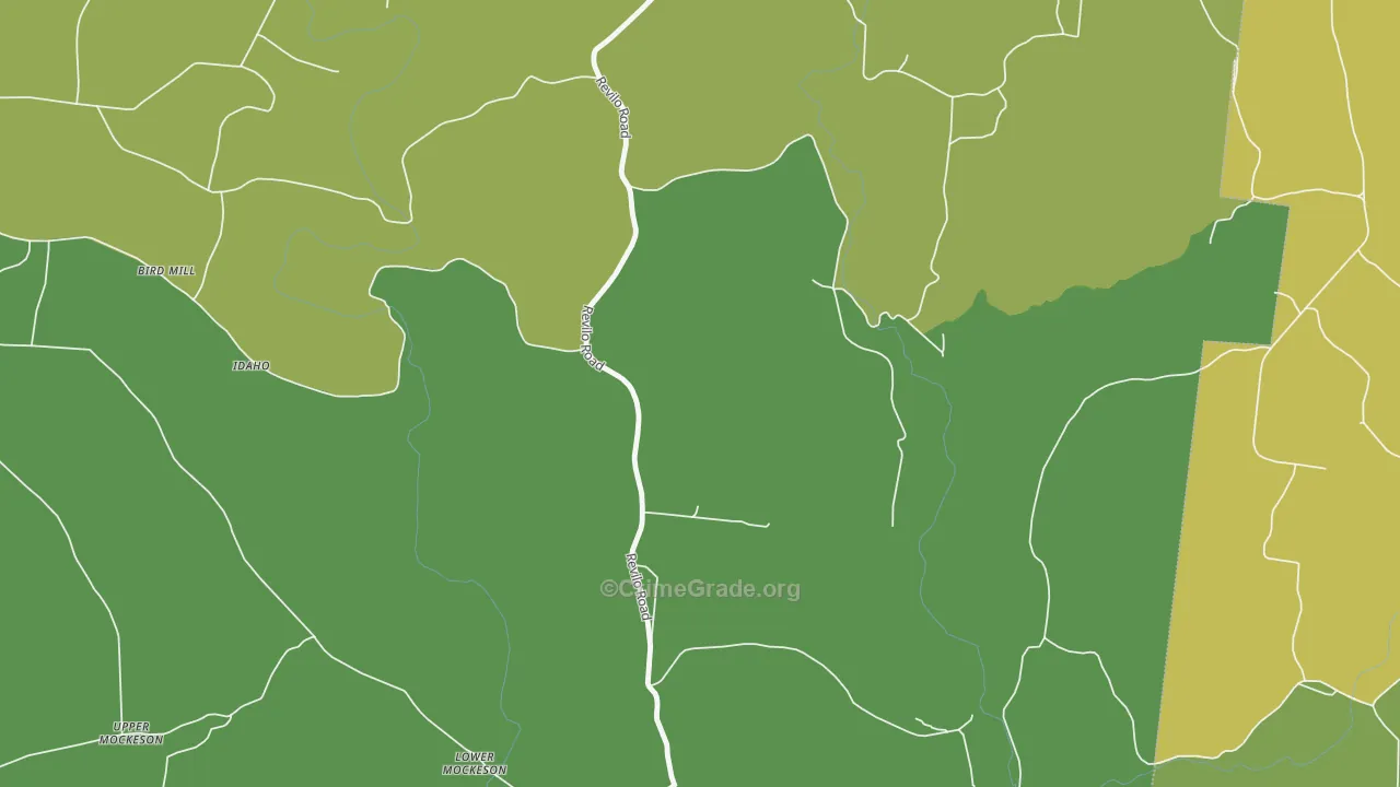 Idaho, TN Map of Robbery Rates