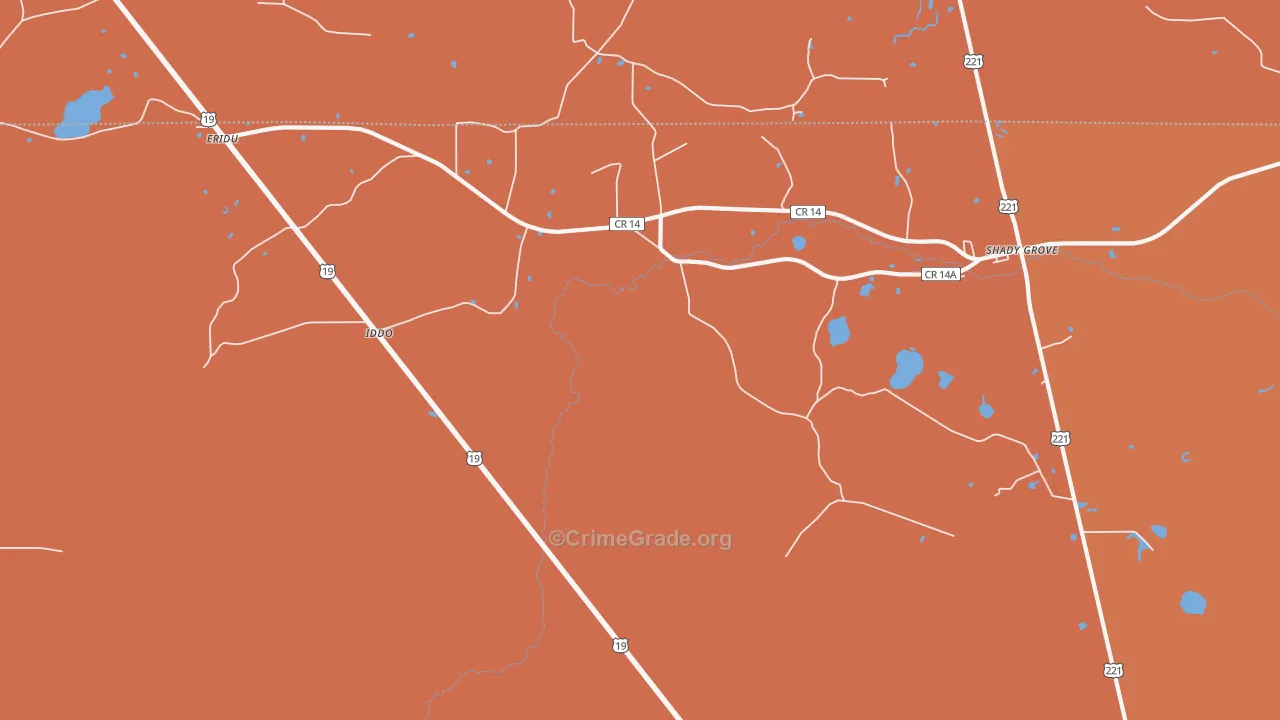 Iddo, FL Map of Robbery Rates
