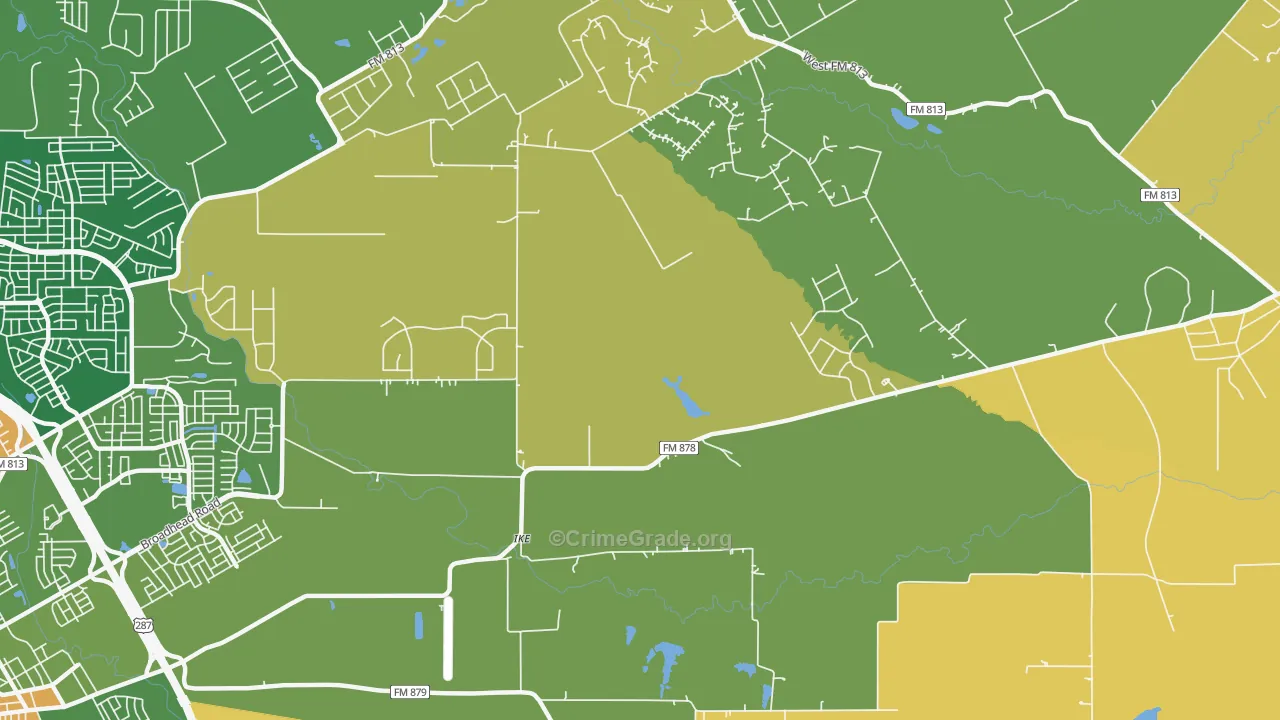 Ike, TX Map of Robbery Rates