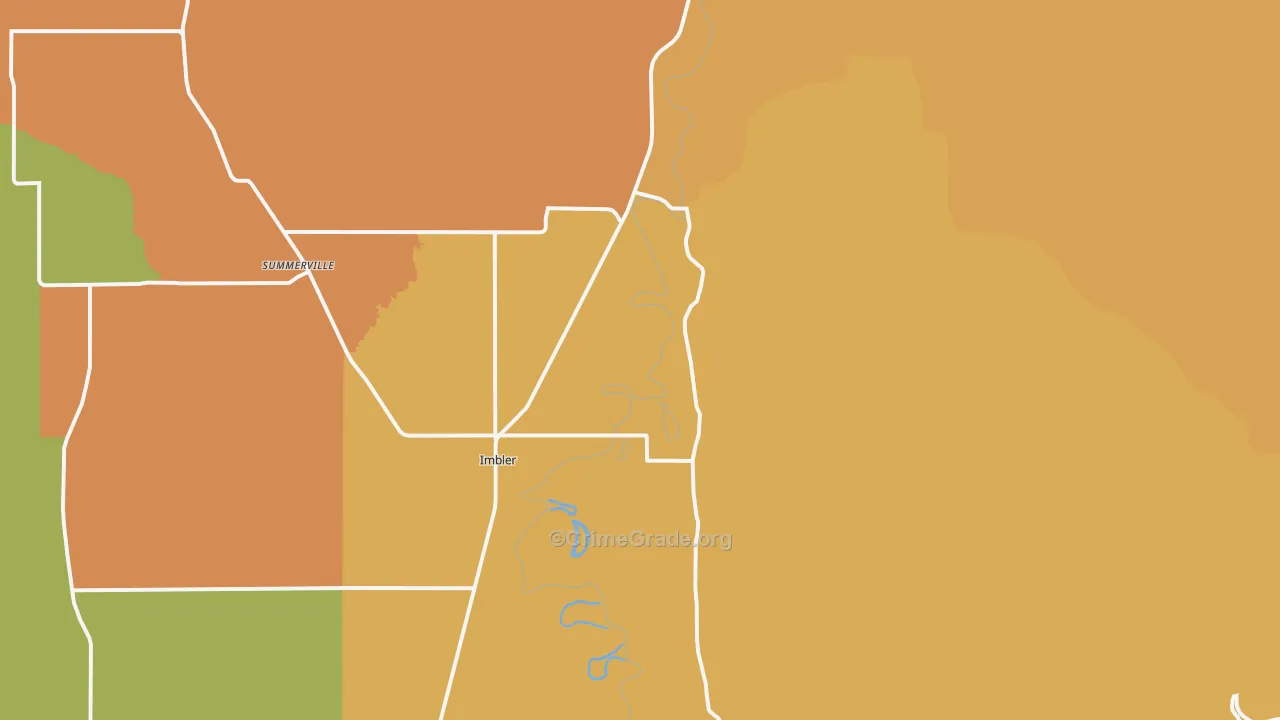 Imbler, OR Map of Robbery Rates