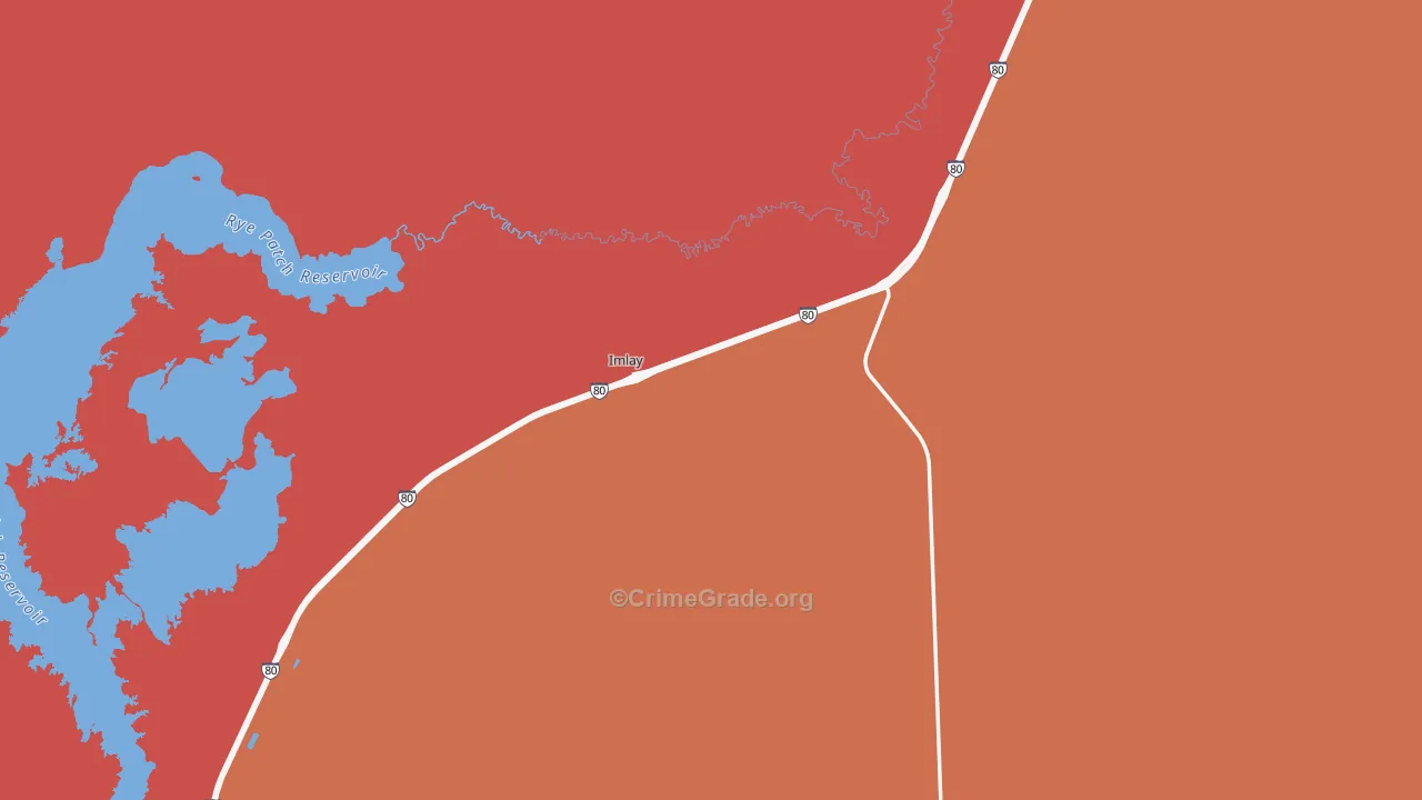 Imlay, NV Map of Robbery Rates