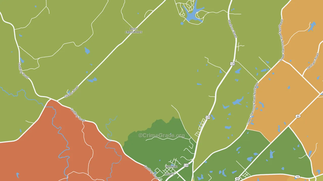 Imperial, GA Map of Robbery Rates