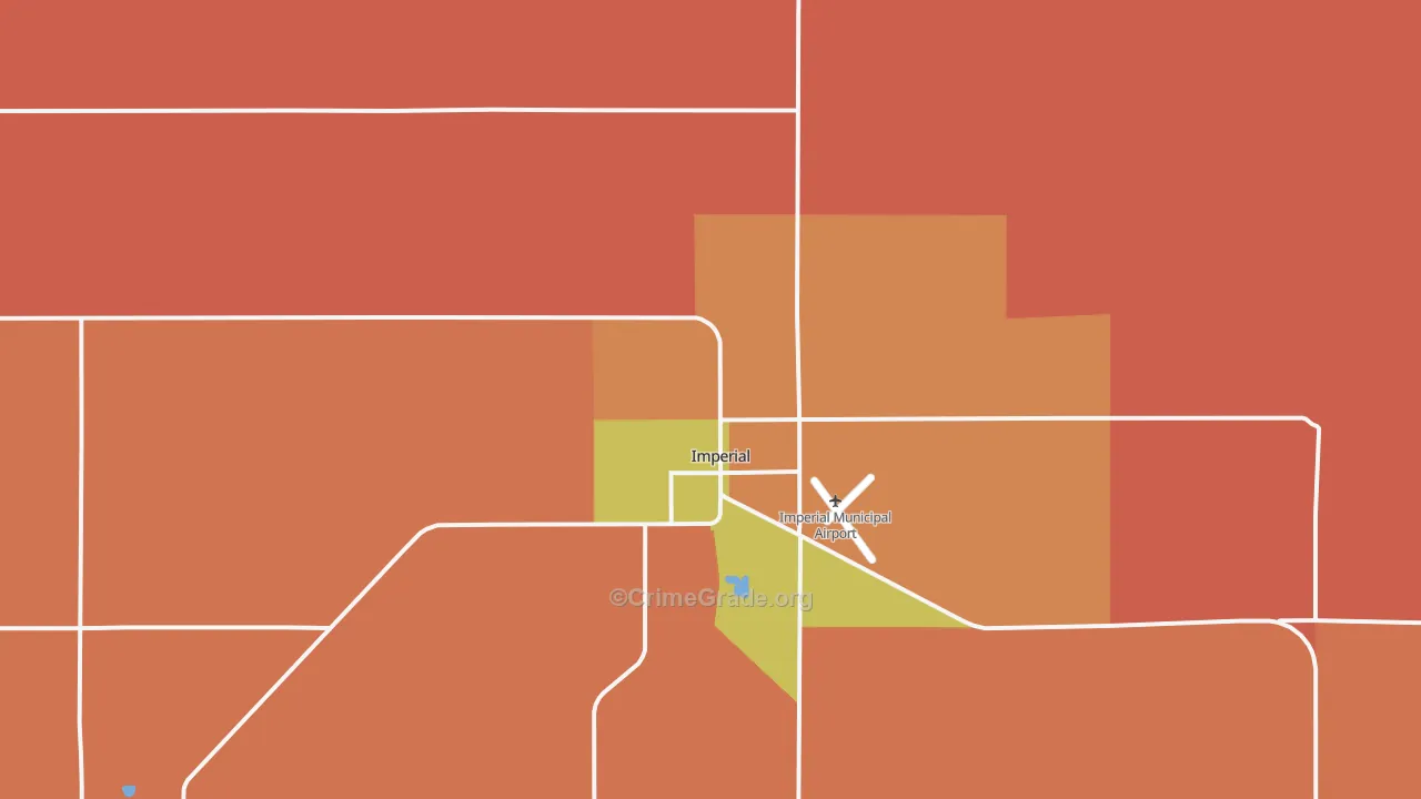Imperial, NE Map of Robbery Rates