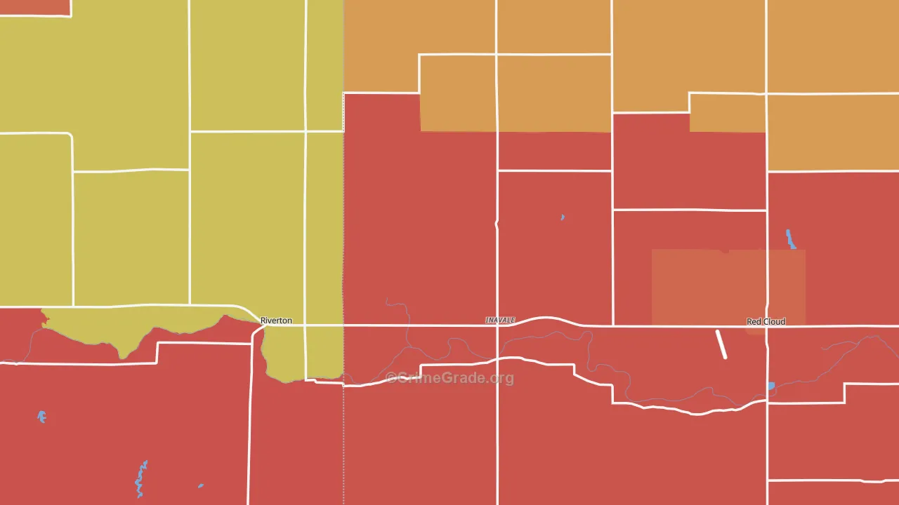 Inavale, NE Map of Robbery Rates