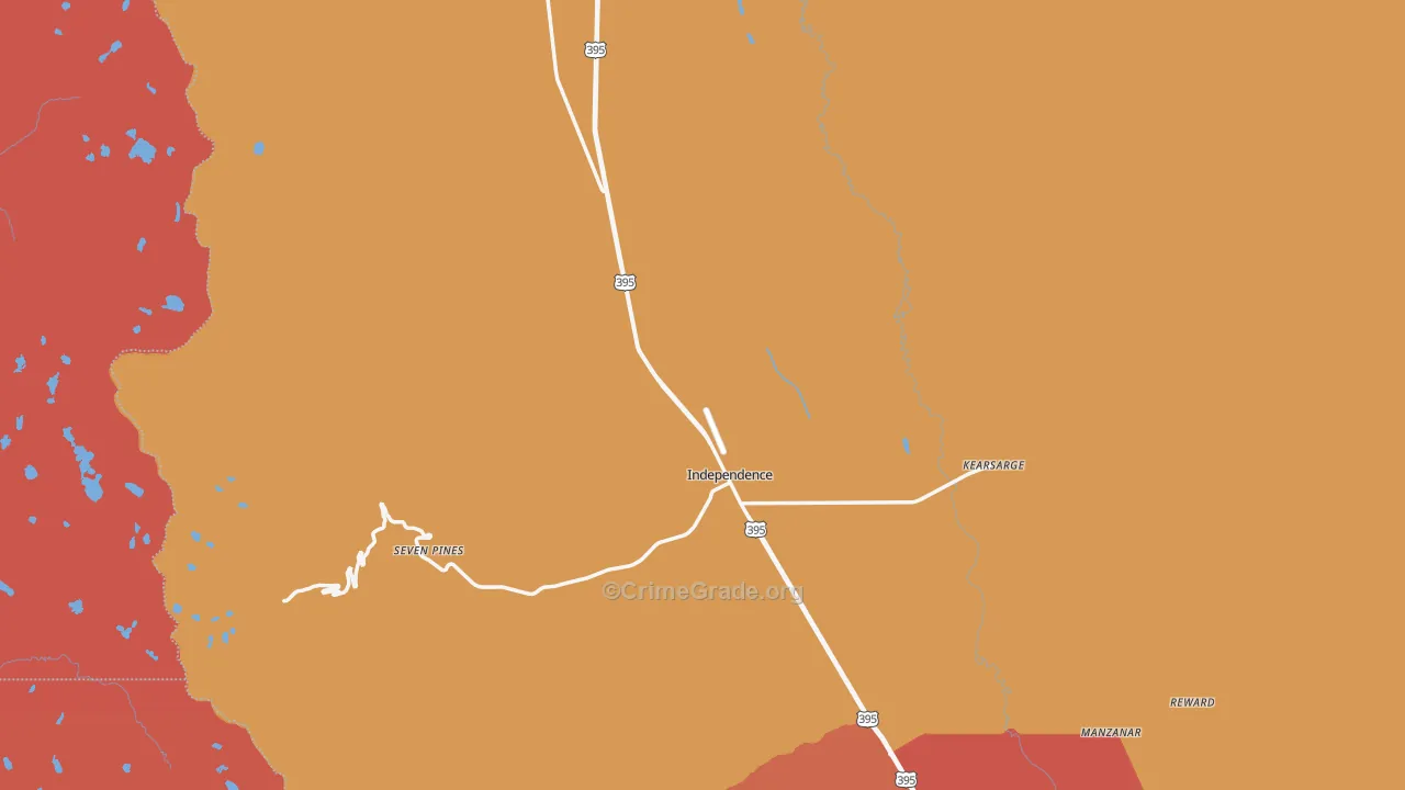 Independence, CA Map of Robbery Rates