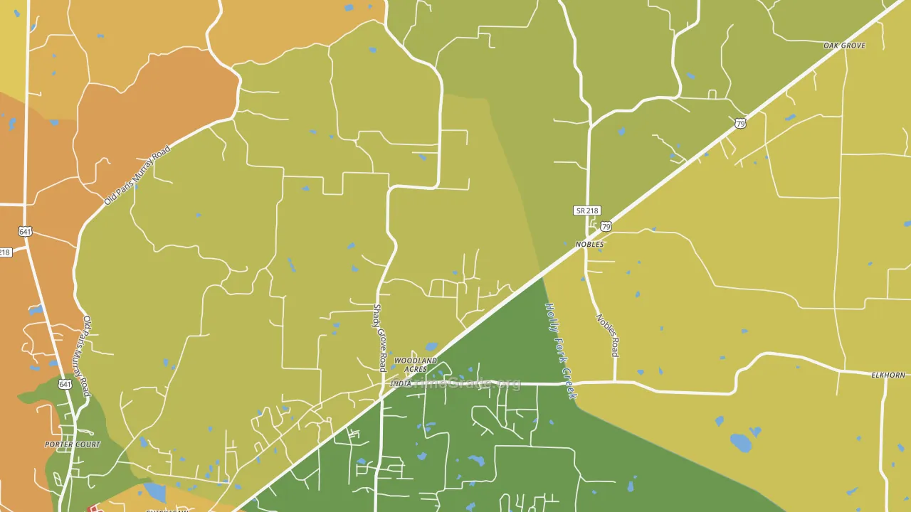 India, TN Map of Robbery Rates