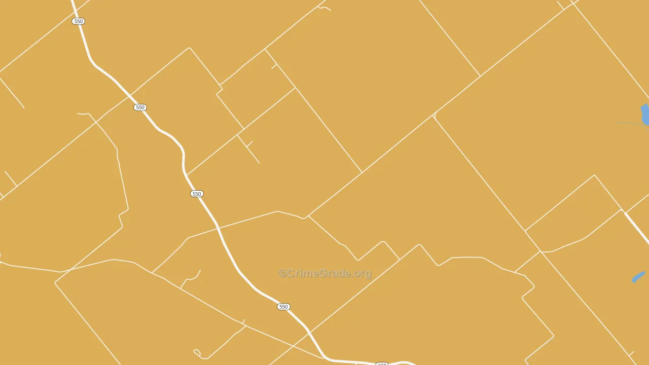 Indian Creek Settlement, IN Map of Robbery Rates