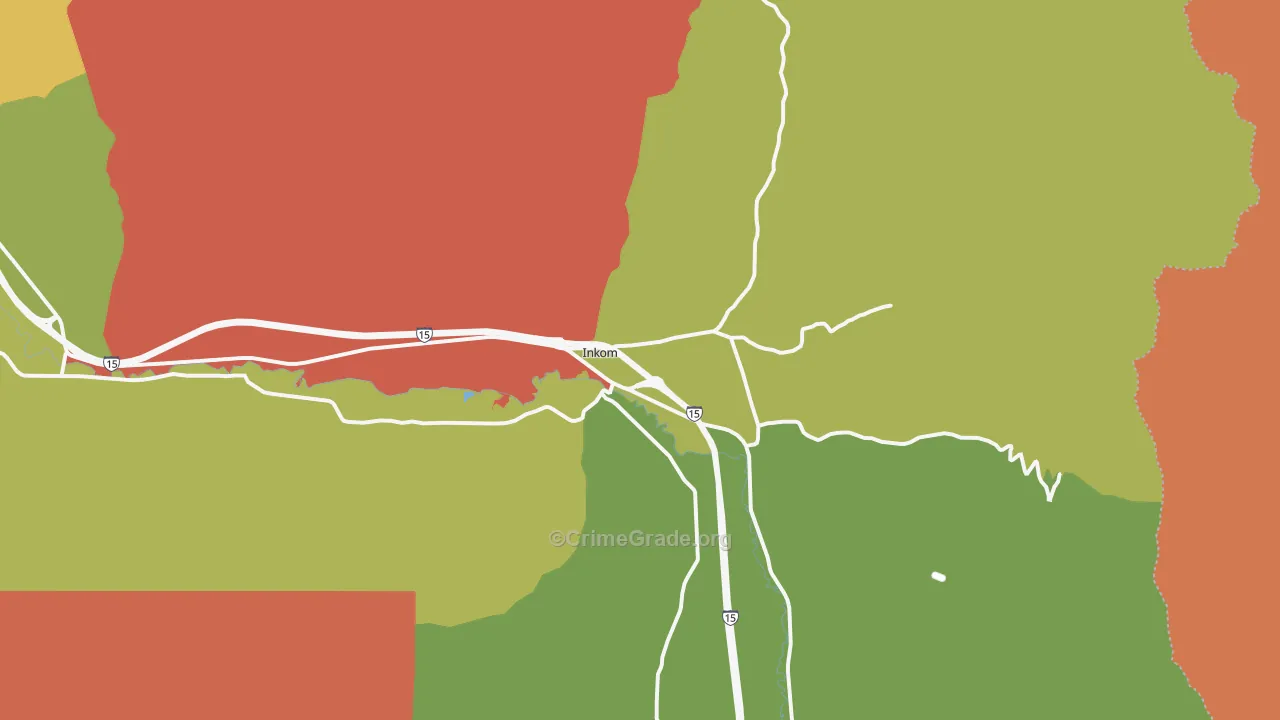 Inkom, ID Map of Robbery Rates