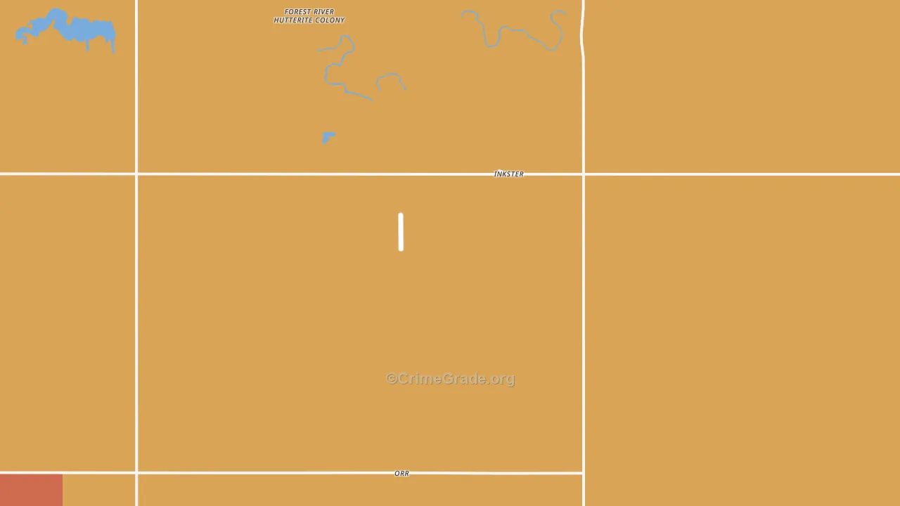 Inkster, ND Map of Robbery Rates