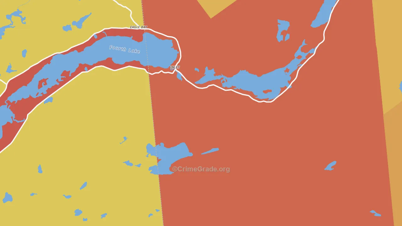 Inlet, NY Map of Robbery Rates