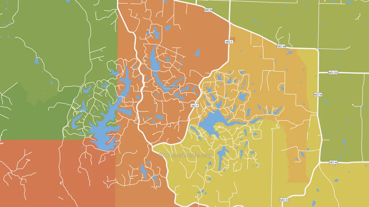 Innsbrook, MO Map of Robbery Rates