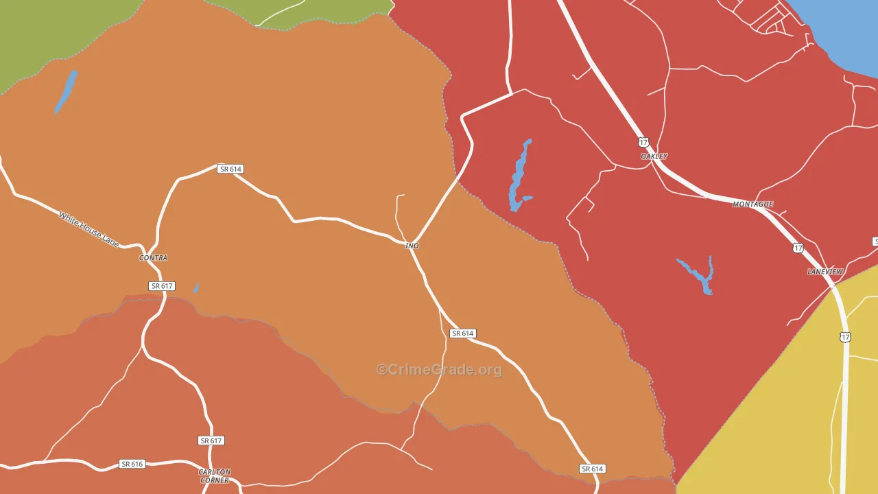 Ino, VA Map of Robbery Rates