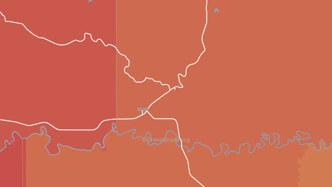 Interior, SD Map of Robbery Rates