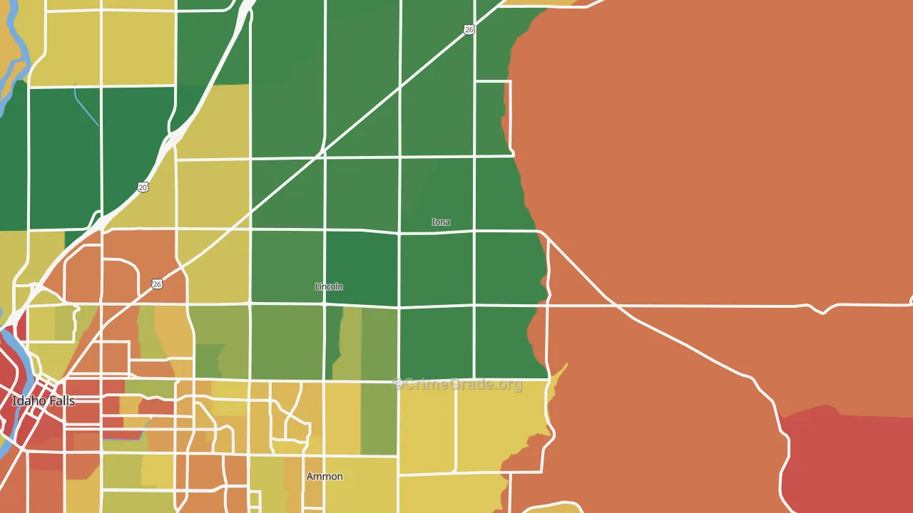 Iona, ID Map of Robbery Rates