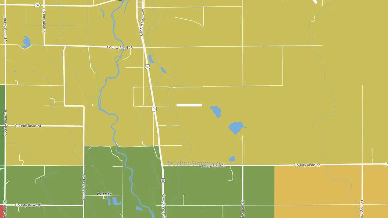 Ione, CO Map of Robbery Rates