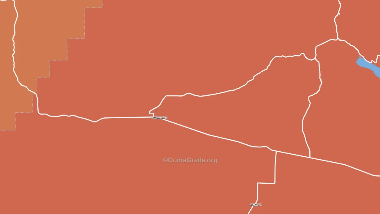 Ironside, OR Map of Robbery Rates