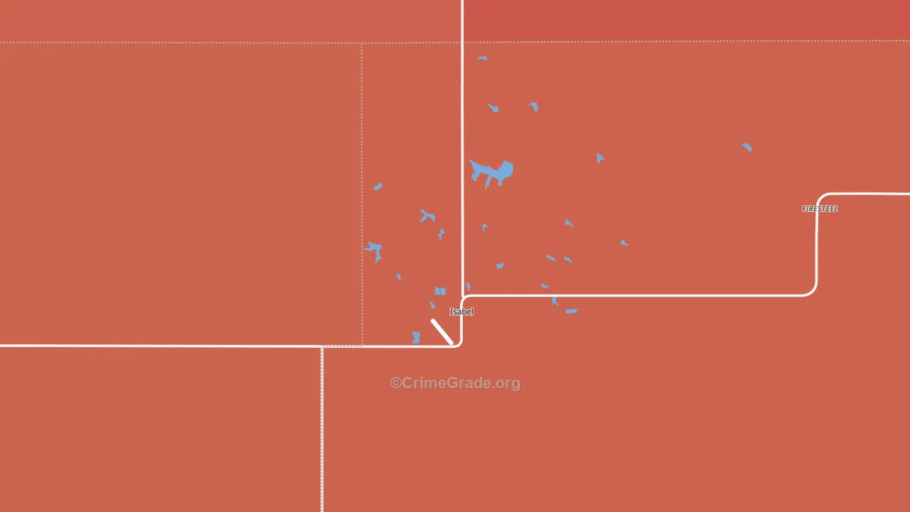 Isabel, SD Map of Robbery Rates
